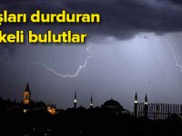 Uçuşları bulutlar durdurdu
